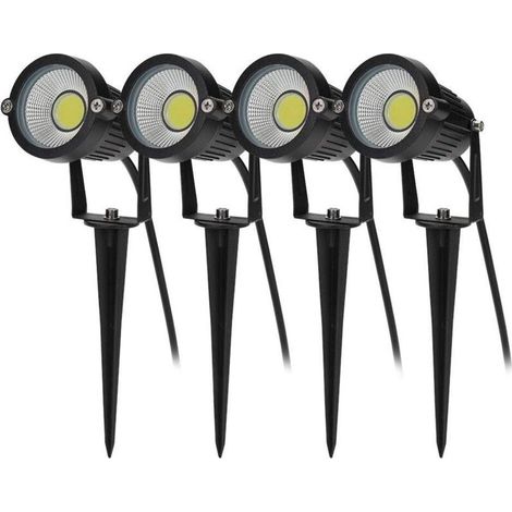 4pcs COB 5W 220V IP65 Waterproof Outdoor Spotlight Adjustable LED Garden Lamp Path Lighting Plant Balcony Terrace Hotel Lawn White LED Light (1/5)