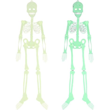 Squelettes lumineux d'Halloween, 2 pièces, accessoires de squelettes lumineux pour Halloween (1/5)