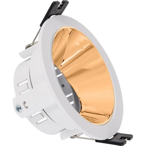 Portafaretto Downlight Conico Reflect per Lampadina LED GU10/ GU5.3 Foro Ø 75 mm Bronzo (1/5)