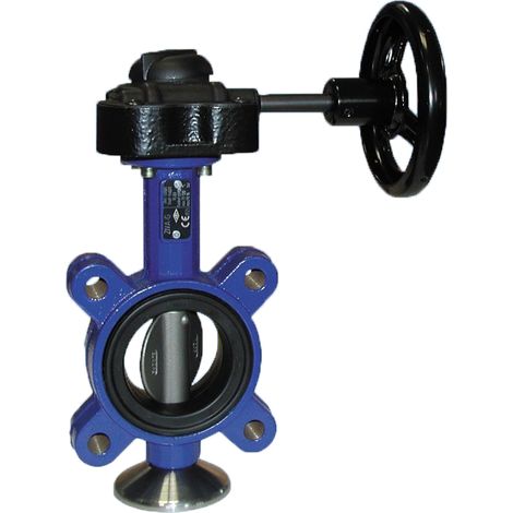 ZIVA-G Ind Anfl.-Absperrklappe DN200 GGG40 Scheibe:1.4581 EPDM Getr.PN10