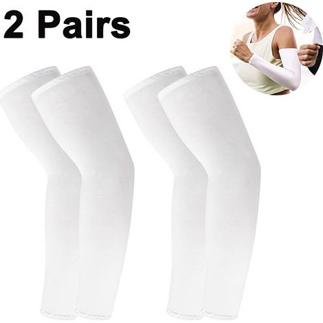 2 paires de manchons rafraîchissants pour hommes et femmes, protection UV UPF 50, cache-tatouages (1/5)