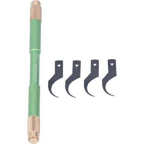 Set aus 4 feinen Reparaturklingen mit Griff, BGA-Wartungsmesser, Multifunktionswerkzeug zum Entfernen von Klebstoff von Prozessoren (grün). (1/5)