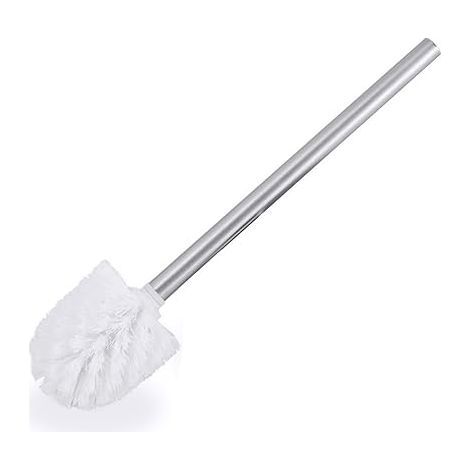 (1 pièce seulement) Brosse de toilette avec long manche en métal antidérapant et revêtement en plastique (1/5)