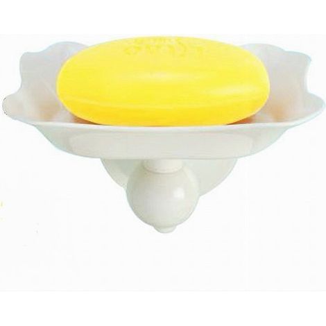 Cleafe - Porta Sapone Saponetta Attacco A Ventosa A Parete Accessorio Arredo Bagno 52168a - (1/2)