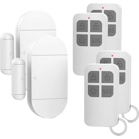 Allarme porta, rilevatore di apertura porta con sirena ad alto volume da 130 dB, allarme magnetico wireless per porte e finestre per porte, finestre e armadi, casa, ufficio (confezione da 2)
