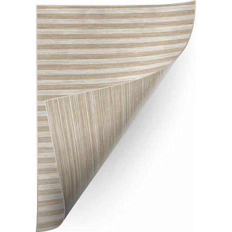 Carpet DOUBLE 29203/750 STRIPES brown/beige double-sided beige 160x230 cm (1/5)