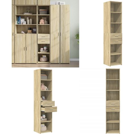 Highboard Sonoma-Eiche 40x42,5x185 cm Holzwerkstoff - Sideboard - Hochboard - Wohnzimmertisch - Eiche Dekor - Holzwerkstoff - Home & Living (1/5)