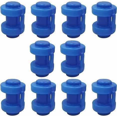 Capuchons Poteau Trampoline, 10 Pièces Trampoline Embout, Capuchons Pôle Trampoline, Capuchon D'Trampoline, pour Embout Poteau à Crochet Filet Filet de Sécurité Pièce de Rechange(Bleu) (1/5)