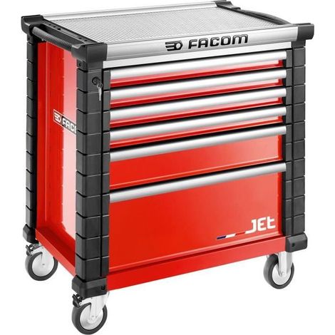Facom – Servante d'atelier roulante 6 tiroirs – Dimensions 964x546x972mm – Charge maximale 200kg – Modules 60/130mm pour outils (1/5)