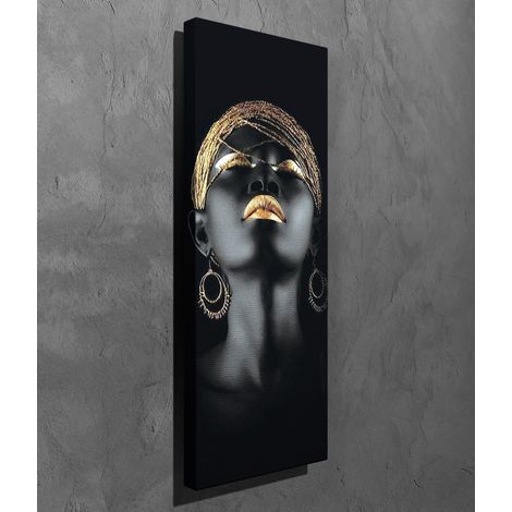 Elegante cuadro decorativo en lienzo, 30 x 80 cm, 100 % lienzo y marco de madera. Ideal para decoración de interiores, estética moderna. (1/3)
