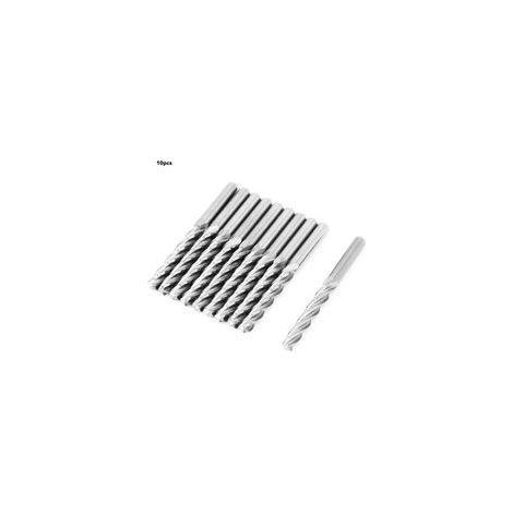 Fresa para router, fresa de vástago plano, vástago de 1/8", fresa de vástago de 4 ranuras (3,175 x 17 x 22 mm)
