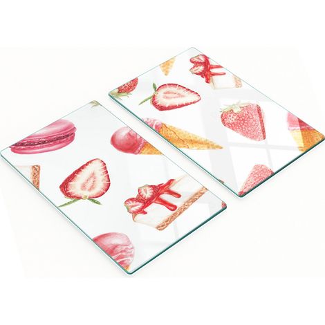 Tablas decorativas multifuncionales de vidrio templado para postres, 2x30x52 cm.