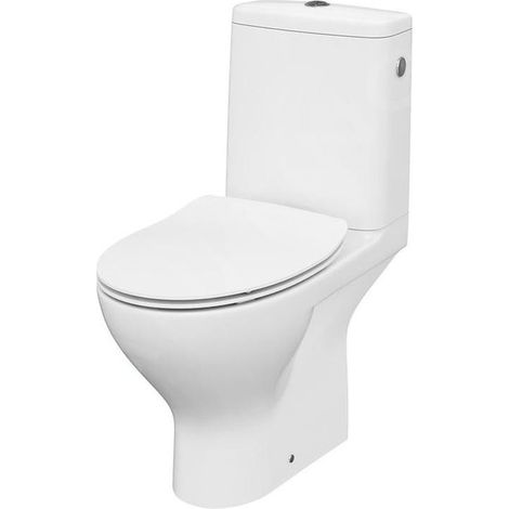 Cersanit Moduo - WC à poser avec abattant SoftClose, sortie vario, remplissage latéral, CleanOn, blanc K116-029 (1/4)