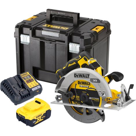 DeWalt DCS 573 P1T Sierra circular sin cable 18 V 190 x 30 mm sin escobillas + 1x batería 5,0 Ah + cargador + TSTAK (1/5)