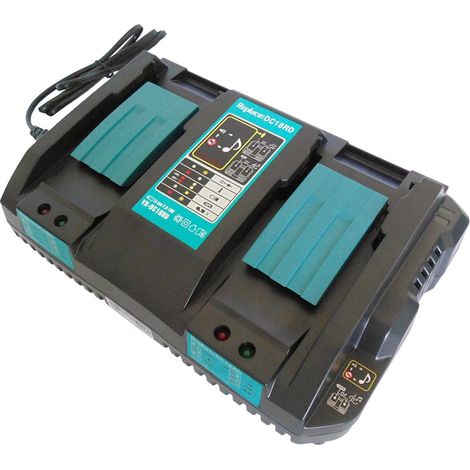 Chargeur Double Rapide à Deux Voies, Chargeur de Rechange pour DC18RD, 196933-6, 4A (1/4)