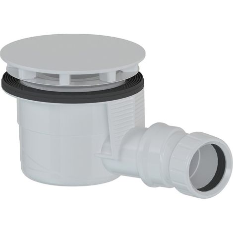 Bonde de receveur de douche, dia. 90 mm, DN40, couvercle blanc mat (1/3)