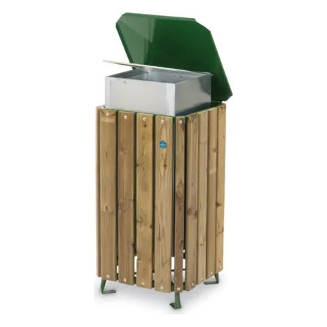 Cestoni Plus Eco-Tris Plus Giochipark acciaio zincato legno pino lt 90 - Plus