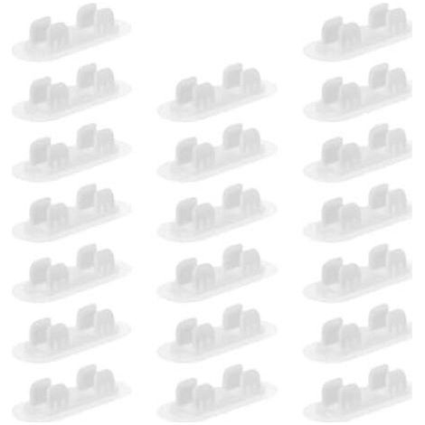 Lot de 20 Clips Auto-adhésifs pour Tuyaux 13-16 Mm, Supports Tuyauterie en Plastique Résistants à L’humidité et Température, Colliers Serrage Faciles Fixer Plomberie - (1/5)