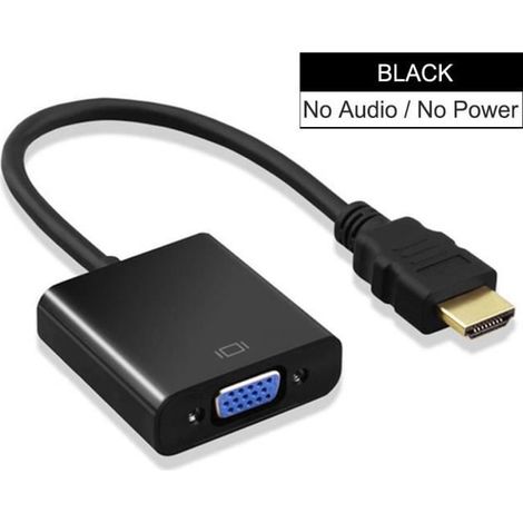 Ensemble 1 Adaptateur mâle-femelle vers VGA, compatible HDMI, convertisseur pour PS4 1080P, Audio vidéo numér
