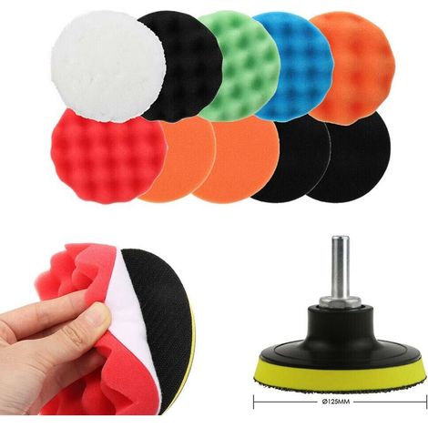 Kit 11 Spugne Platorello 6" 150 Mm Disco Spugna Per Lucidatrice Lucidatura Auto (1/3)