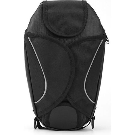 Sacoche moto universelle noire magnétique étanche résistante avec compartiments et poche téléphone transparente (1/4)