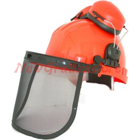 Elemetto protettivo visiera in rete protezione occhi e cuffie antirumore 600399