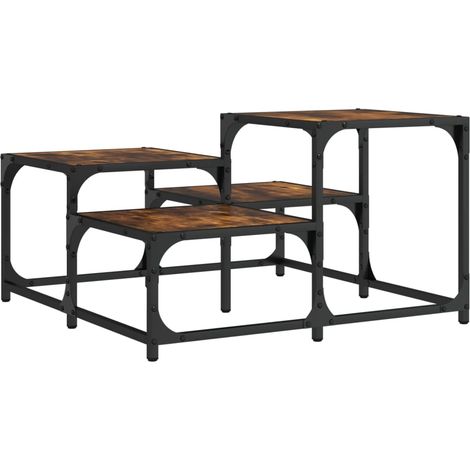Maison Exclusive - Tavolino da Salotto Rovere Fumo 68x68x40cm in Legno Multistrato