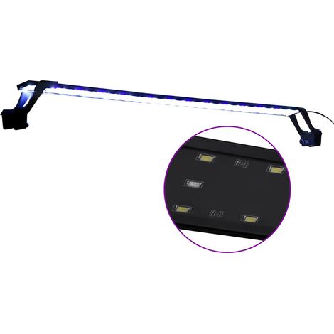 Lampe à LED d'aquarium avec pinces 90-105 cm Bleu et blanc