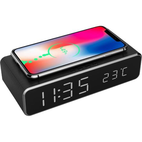 Mobiles Ladegerät WRL W/Dig Alarm/Uhr DAC-WPC-01 GEMBIRD (1/5)