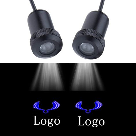 (Pour Ssangyong Light) 2 projecteurs laser LED avec logo de bienvenue pour portières de voiture, compatibles avec Ssangyong Korando, Musso Sports et Rexton. Éclairage de courtoisie avec effet d'ombre (1/5)