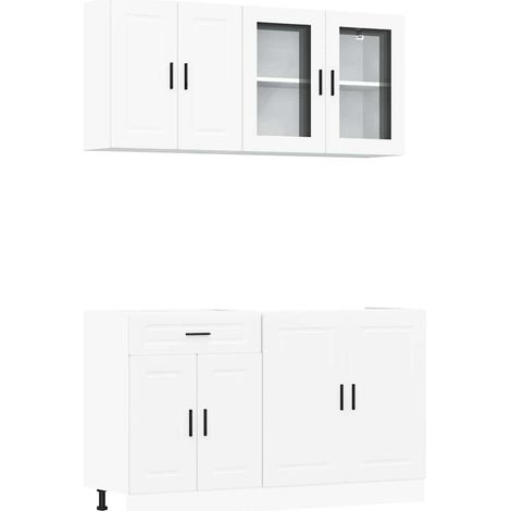 Maison Exclusive - Set Mobili da Cucina 4 pz Porto BiancLegno Multistrato
