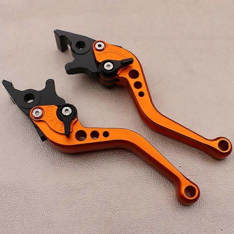 Frein à double disque, klaxon pour véhicule électrique, moto électrique, pompe à poussée latérale, frein modifié, guidon, réglage, poignée en alliage d'aluminium, tige de traction AC (1 paire de court (1/5)