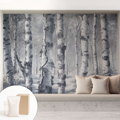 Newroom Tapete Dekorative Vliestapete mit Kleber Modern für Wohnzimmer Schlafzimmer Frostige Natur 208x146 cm (1/5)