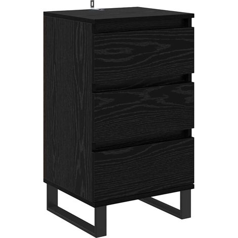 Vitrina con cajón Roble negro Madera contrachapada vidaXL (1/5)