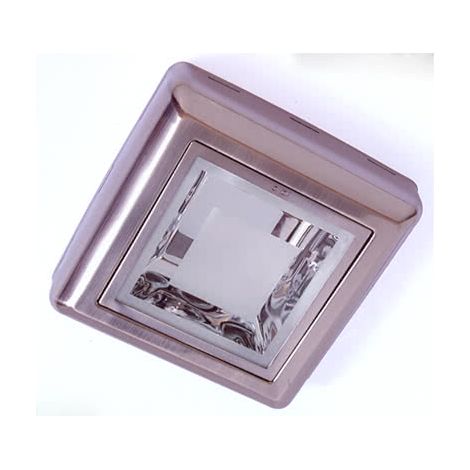 Quadratisches LED-Downlight 2xE27 (230V) IP20 6x25x25cm Farbe Nickel