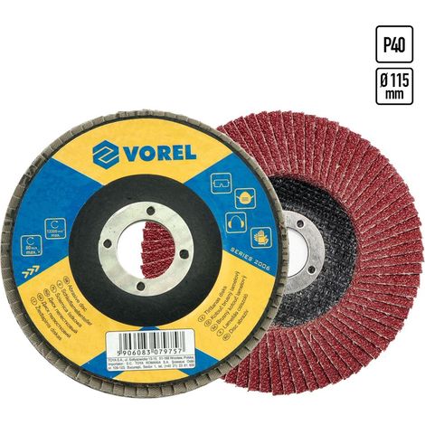 Fächerscheibe Schleifscheiben Winkelschleifer Lamellenschleifscheibe Schleifmittel Fächerschleifscheibe P40, P60, P80, P100, P120 +115mm, P40