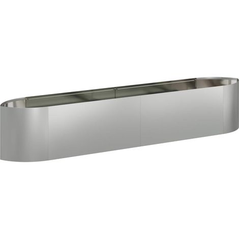 Raised Garden Bed Galvanised Steel 220 x 40x 40 cm Steel vidaXL