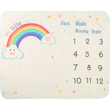 Babydecke Monat für Monat – Leichte Babydecke, süßes Foto-Accessoire für Neugeborene (1/5)