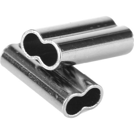 100 attaches de ligne de pêche en cuivre double barillet 2mm pour bas de ligne en fil (6) (1/5)