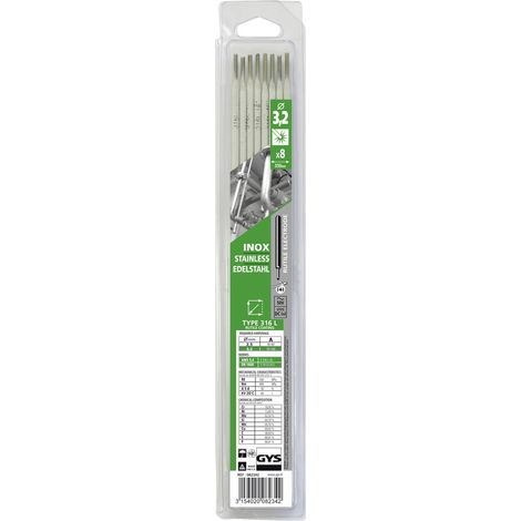 Schweißelektroden VA 316L 3,2 mm 8 Stück-Packung mm - Blister