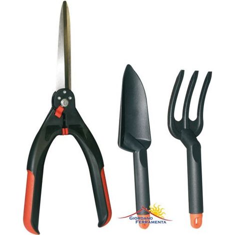 SET KIT POTATURA PIANTE GIARDINO FORBICE GUANTI TRAPIANTATORE RASTRELLO (50345)