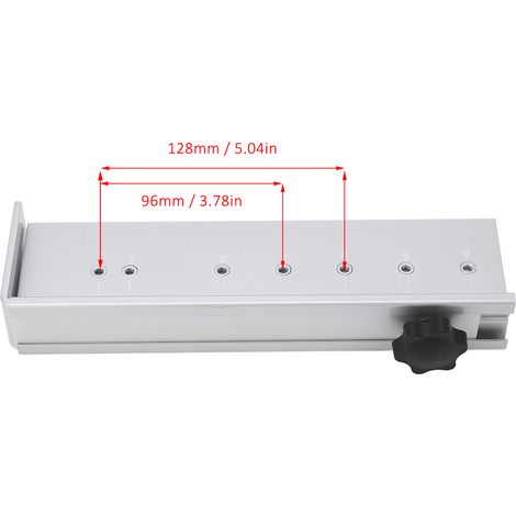 Localisateur de poinçonnage de poignée en alliage d'aluminium, 7 trous réglables, positionnement en 2 étapes, trou extensible pour armoire (1/5)