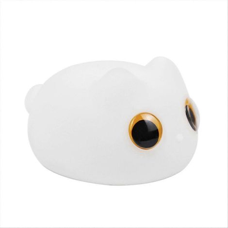 Veilleuse en silicone Chat aux yeux orange, lampe de chevet/bureau. (1/5)
