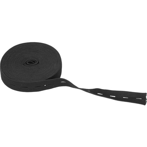 Élastique à boutonnière portable et multifonctionnel pour la maison et le bureau, outil de fixation pratique pour élastiques en caoutchouc, noir (1/5)