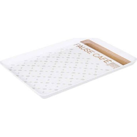 Five Simply Smart – Plateau de service mélaminé 30cm – Design scandi blanc – Dimensions L. 22 x l. 32 x H. 30 cm – Accessoire moderne pour table (1/2)