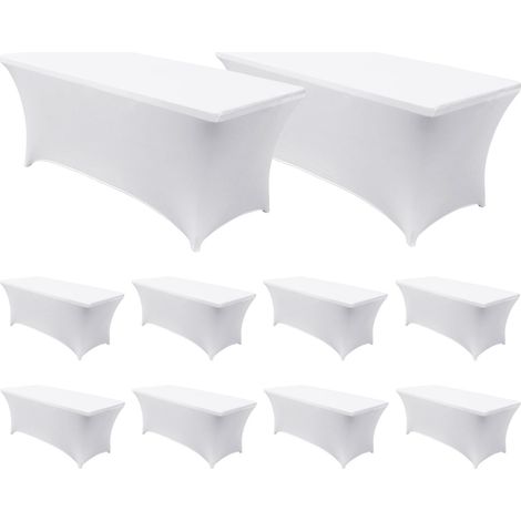 MegaPack 10 Coperture per Tavoli Rettangolari Pieghevoli per Catering 150x74cm 7house