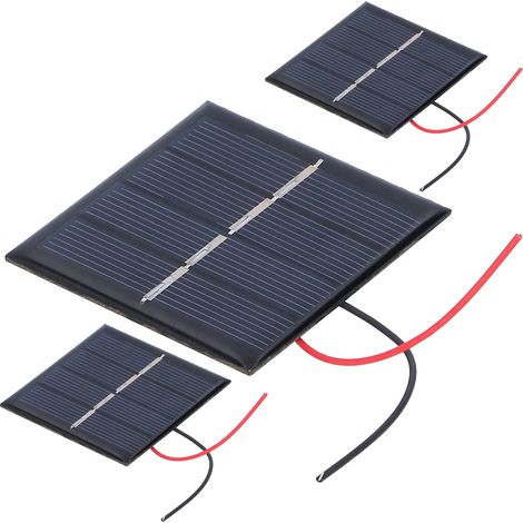 Panneaux solaires polysilicium 0.45W 2V - 3 pièces pour projets DIY et batteries (1/5)