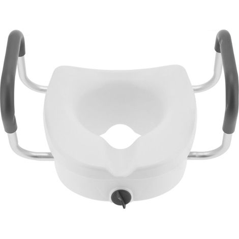Siège de toilette surélevé avec accoudoir réglable antidérapant, fournitures de salle de bain pour personnes âgées et femmes enceintes (1/5)