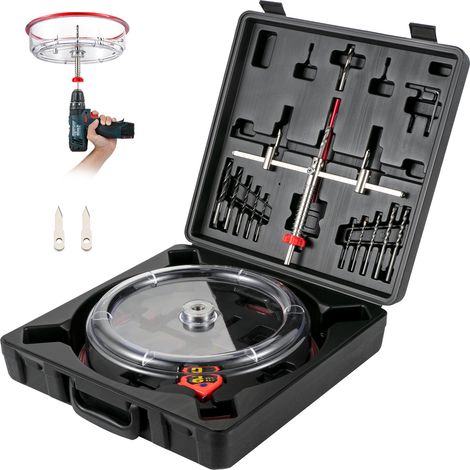 Mophorn Sega a Foro Regolabile, Da 40 mm a 300 mm Fresa Circolare Regolabile Cappuccio Sega a Tazza per Falegnami, Decoratori di Case, Appaltatori e Proprietari di Case Fai-da-te per Luci da Incasso (1/5)