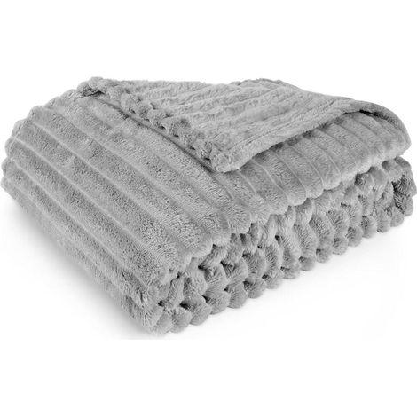 Flauschige Decke, Plüschdecke für Couch, Tagesdecke und Sofabezug, dicker, weicher und flauschiger Plüschüberwurf für Mutter, Ehefrau und Freundin (100 × 120 cm) (1/5)